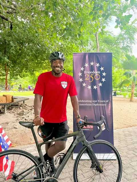 Triathlete Max Fennell at the Freedom 250 ride